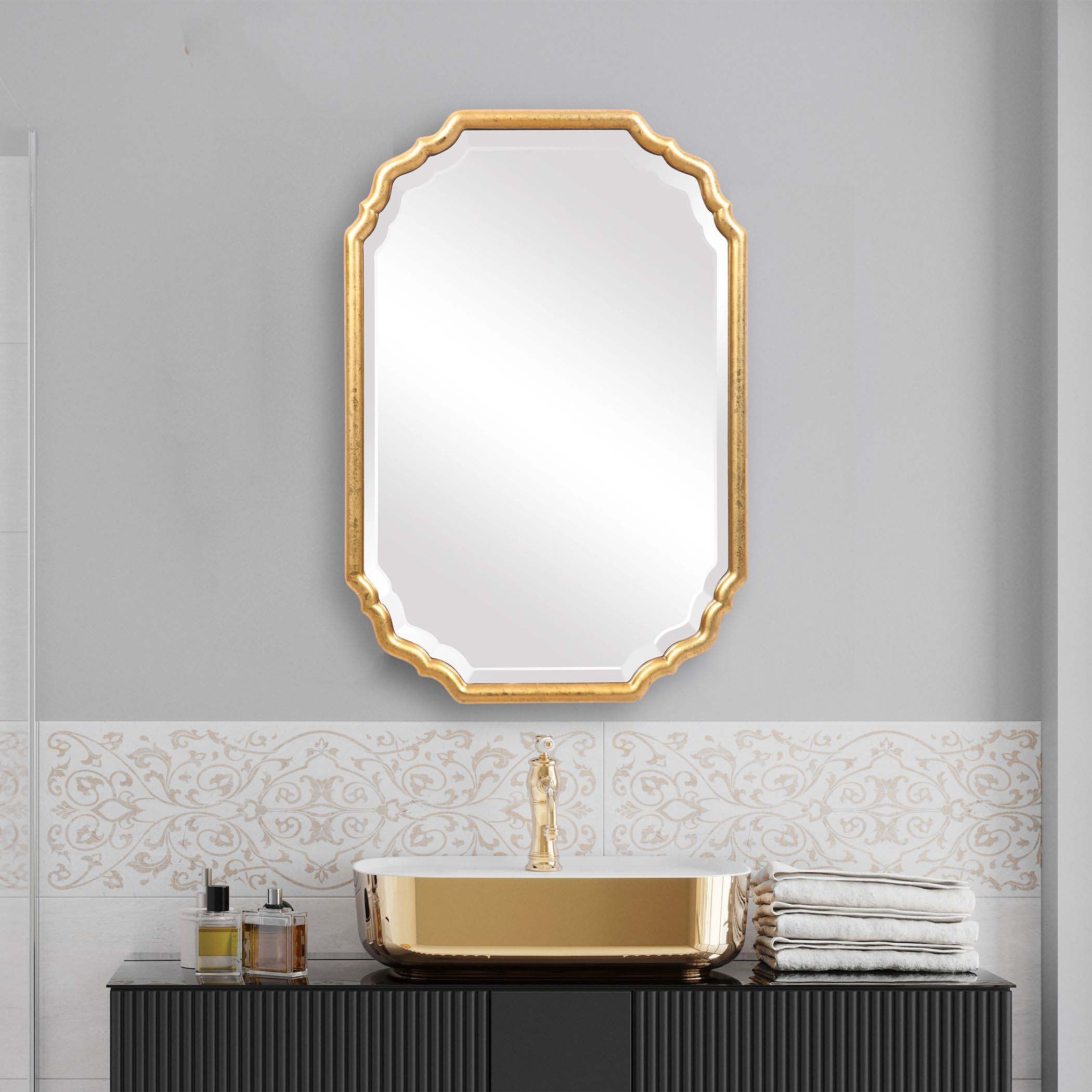 Decor Market Metallic Gold Leaf Mirror - Lightly Antiqued