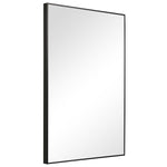 Decor Market Contemporary Thin Frame Mirror - Black