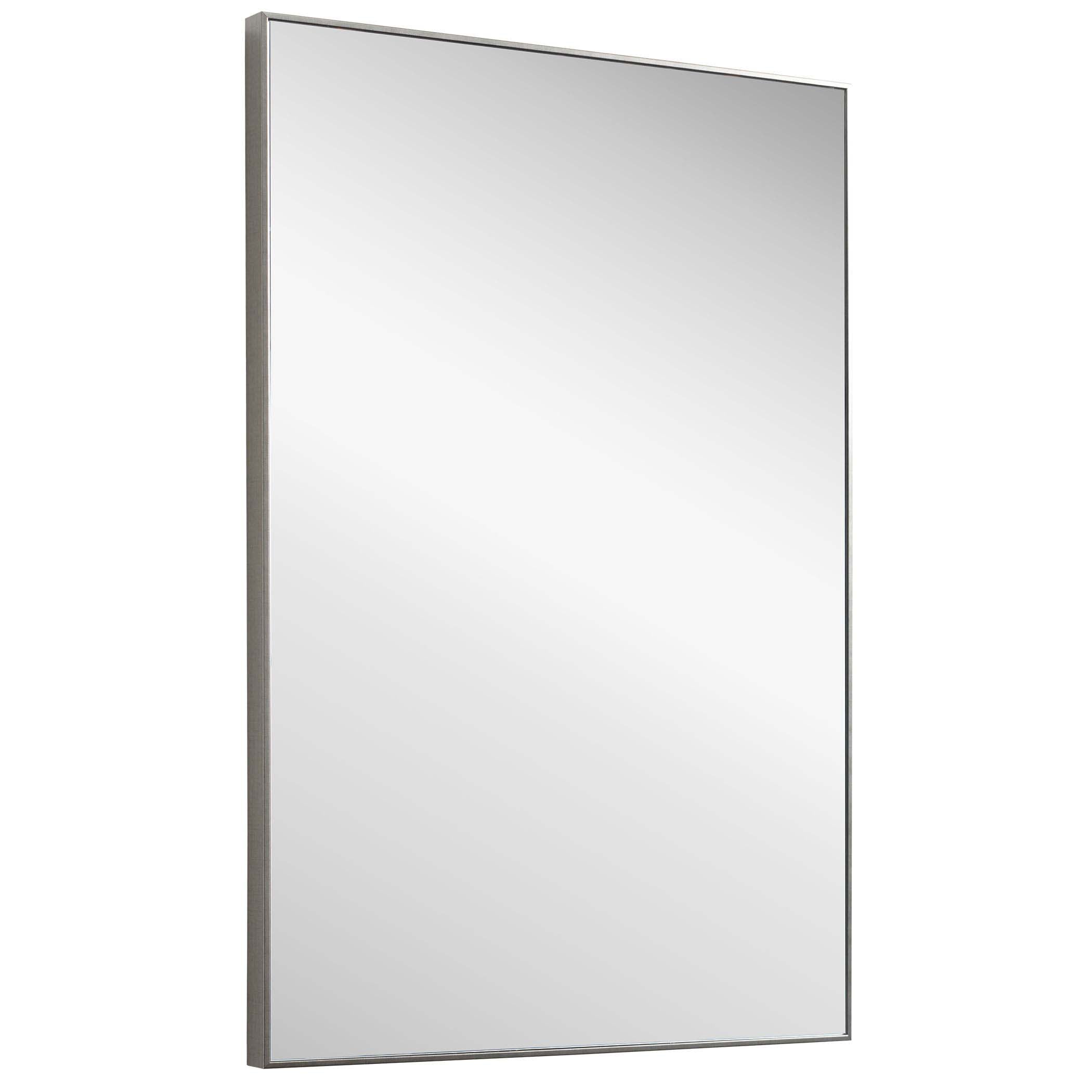 Decor Market Contemporary Thin Frame Mirror - Silver