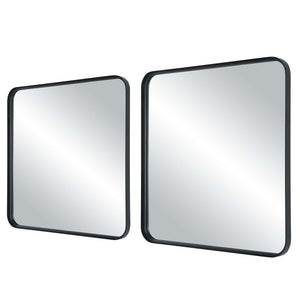 Decor Market Mirror Satin Black - Set Of 2