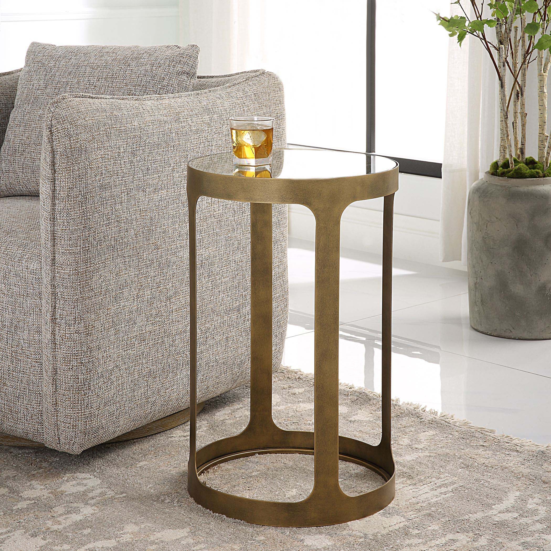 Decor Market Brushed Gold Accent Table