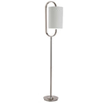 Decor Market Oval Metal Strap Base Floor Lamp- Polished Nickel