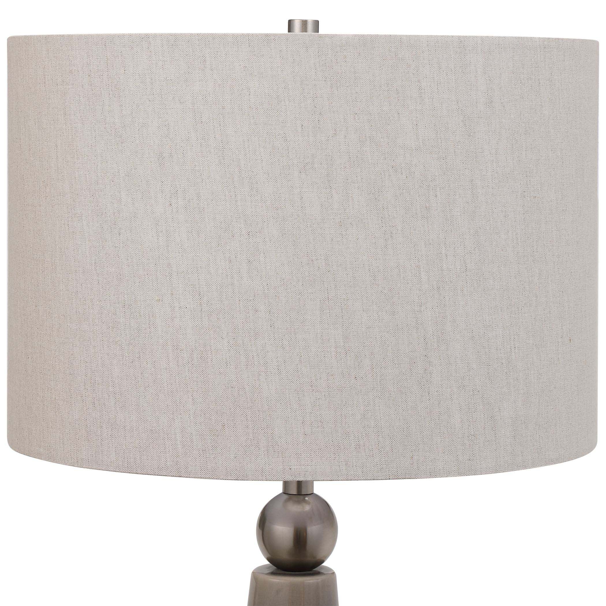 Decor Market Dove Gray Ceramic Table Lamp