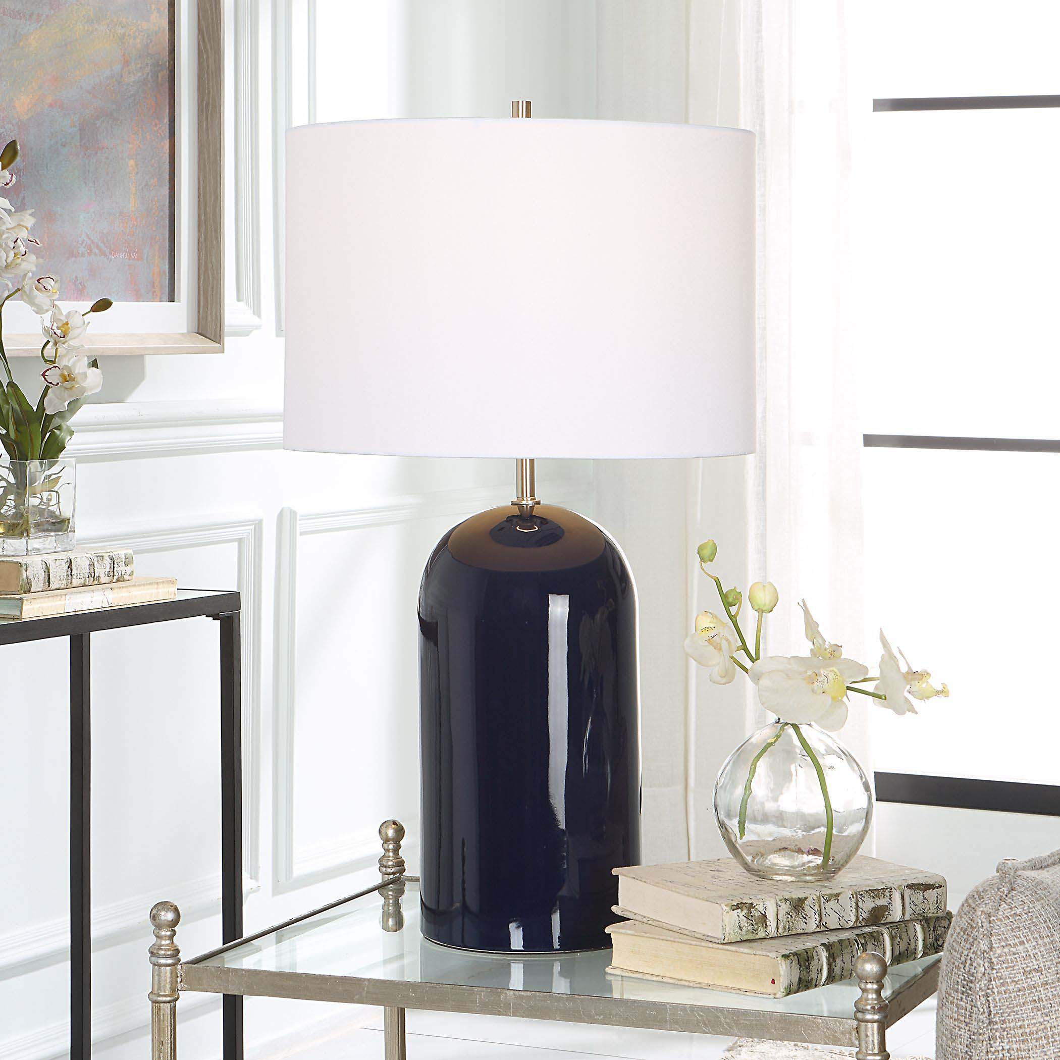 Navy Blue Decor Market Table Lamp