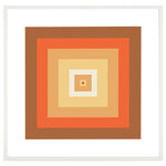 Safavieh That 70's Glow Framed Wall Art , WLA2046 - Golden Brown/Orange