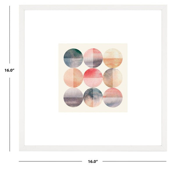 Safavieh Across Many Oceans Framed Wall Art , WLA2062 - Blush/Blue Green