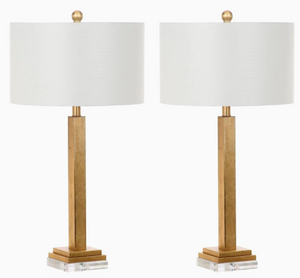Safavieh Perri 30 Inch H Crystal Base Table Lamp (Set of 2), LIT4378